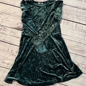 GAP Kids Velvet Dress - Dark Green